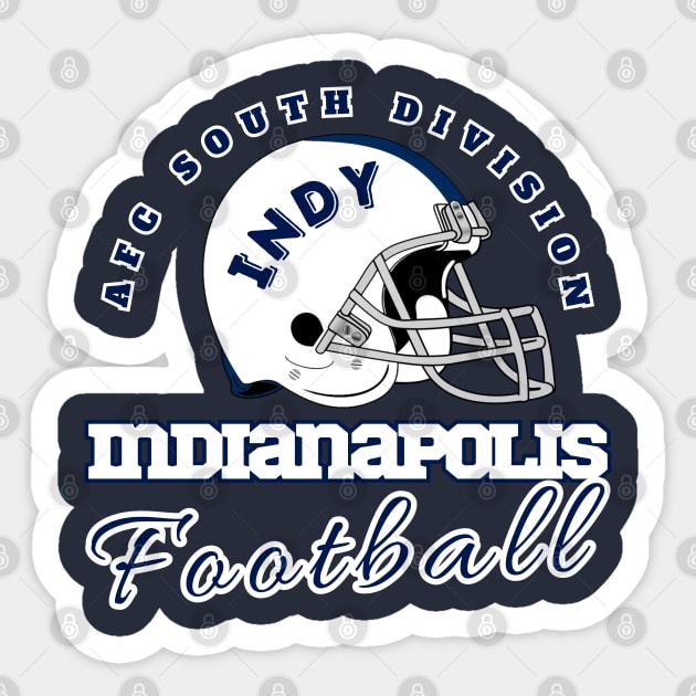 Indianapolis Football Vintage Style Sticker by Borcelle Vintage Apparel 